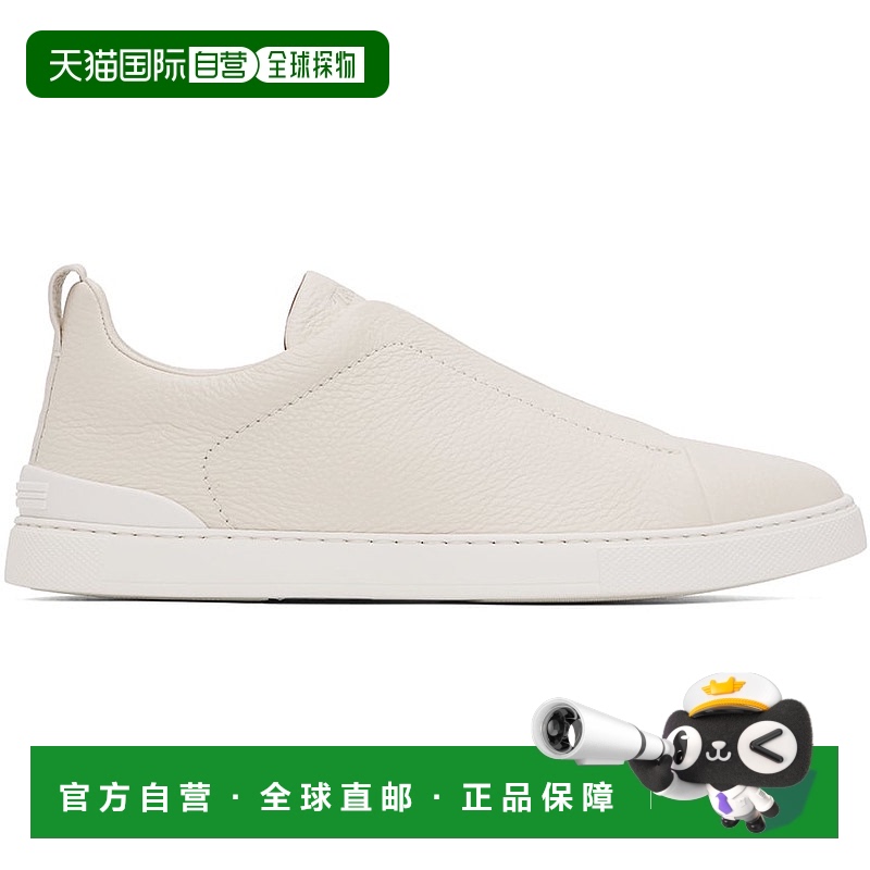 香港直邮zegna 杰尼亚 男士 灰白色 Triple Stitch 运动鞋 LHCVOS