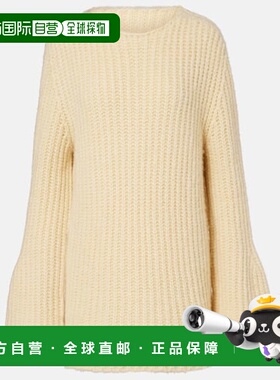 香港直邮The Row 女士 Mirr 罗纹针织羊绒毛衣 yellow黄色 舒适时