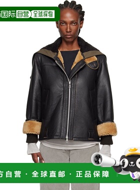 1h可退 香港直邮Our Legacy 女士 黑色 Blizzard 皮革夹克 W4259B