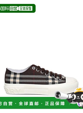 香港直邮BURBERRY 男士运动鞋 8114133 AW2025 黑色 Check Sneake