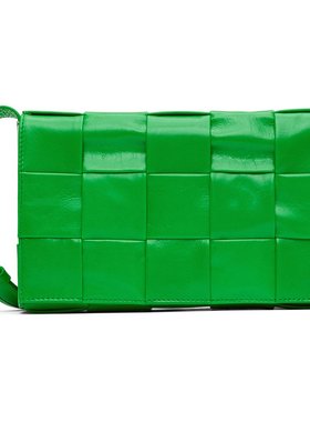 bottegaveneta葆蝶家男士绿色单肩包时尚潮流经典百搭