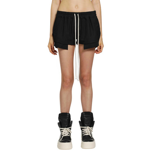 香港直邮RICK OWENS 女士短裤 RP02F5316ZL09 AW2026 黑色 抽绳短