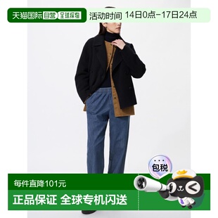 日潮跑腿UNIQLO优衣库 棉质宽松九分裤长款 483899牛仔裤直筒裤