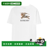 EKD 香港直邮BURBERRY 格纹棉质T SS2026 白色 男童T恤 81203521