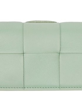 bottegaveneta葆蝶家女士绿色卡包时尚潮流经典百搭