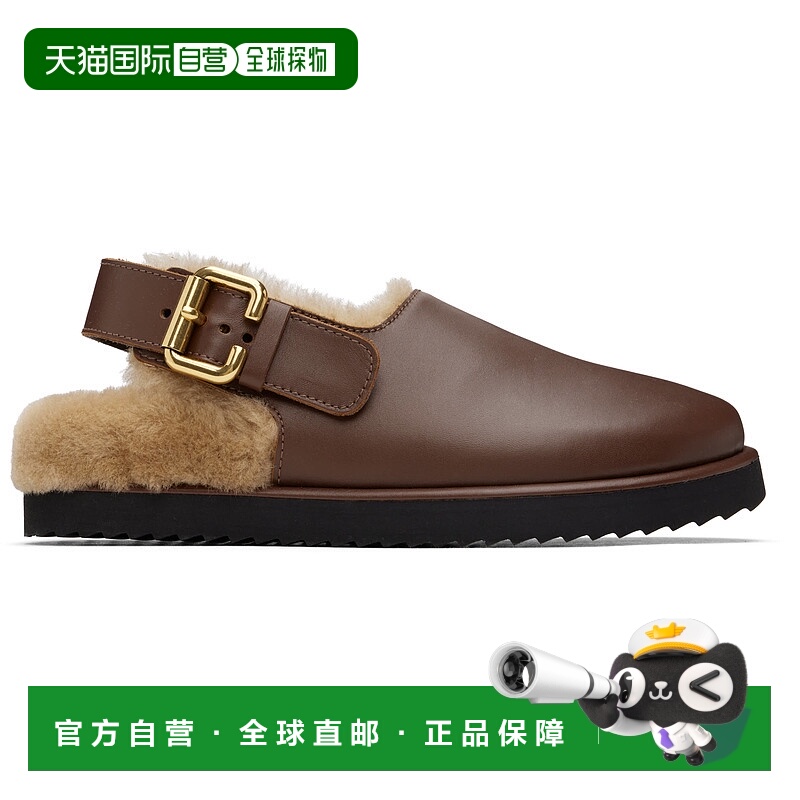 香港直邮潮奢 Chloe 蔻依 女士 棕色 Nil 穆勒鞋 CHC24W06TOJ皮鞋