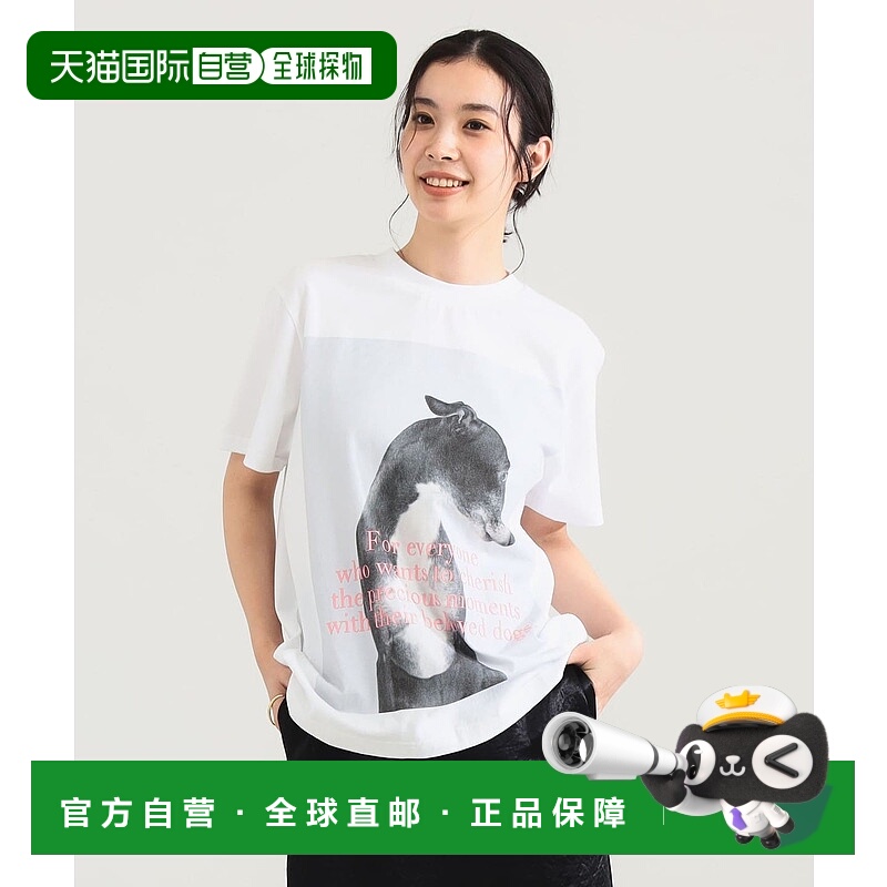 1h可退 日本直邮NOMADIS 女装 别注款 半袖T恤 横版狗狗印花设计