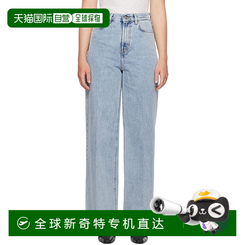香港直邮潮奢 TOTÊME 女士 蓝色 Wide Leg 牛仔裤 242WRB2426FB00