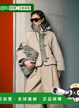 1h可退 香港直邮ASOS 女士 borg snorkel 设计连帽大衣(卡其色)