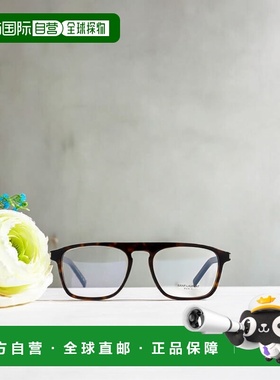 香港直邮SAINT LAURENT 男士眼镜 SL157007 CO 黑色 徽标平光镜
