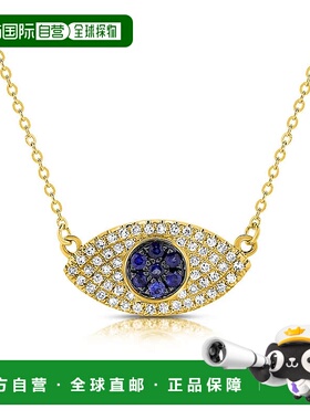 自营 sabrina14k 金 & 钻石邪恶之眼项链 - 黄色 美国奥莱直发