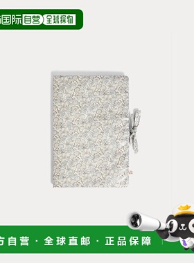 欧洲直邮Bonpoint小樱桃 Ebba婴儿蓝灰色健康手册印花覆盖布