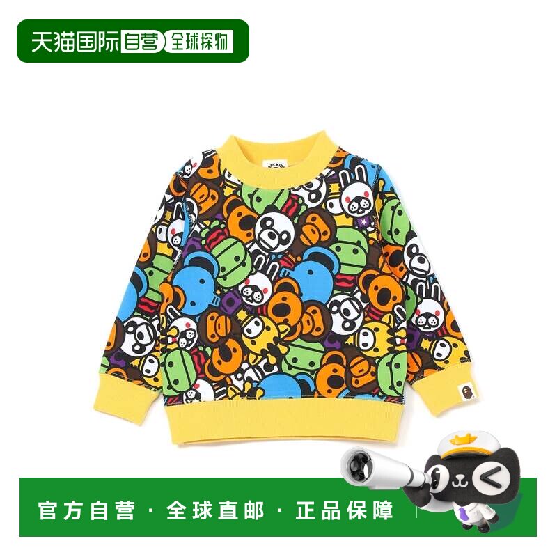 日本直邮A BATHING APE MILO ALL FRIENDS 圆领长袖卫衣