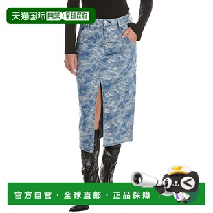 bone Sid 长裙 美国奥莱直发牛仔半身裙 自营 蓝色 rag