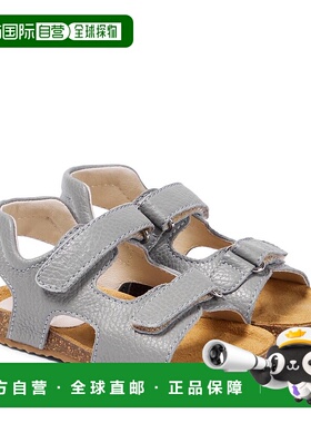 1h可退 香港直邮潮奢 il gufo 婴儿 皮质凉鞋童鞋 grey灰色 舒适
