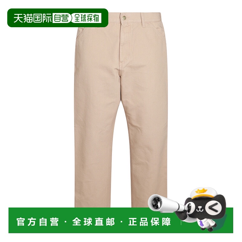 1h可退 香港直邮潮奢 CARHARTT WIP 男士 浅褐色棉质长裤 I031497