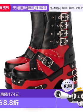 日本直邮YOSUKE 厚底钉饰靴子 [4460086 YO729BW020795] 黑色