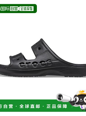 自营 Crocs中性款Baya双带拖鞋凉鞋-黑色-黑色 美国奥莱直发