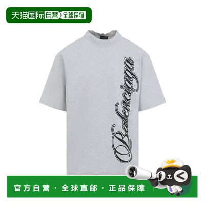 1h可退 香港直邮Balenciaga 巴黎世家 女士 Cursive 中号修身 T