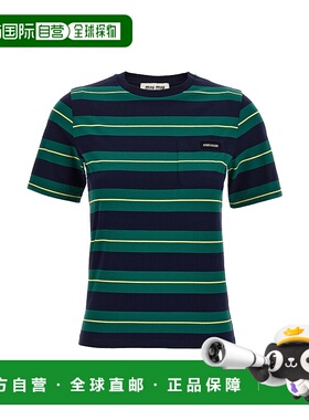 香港直邮Miu Miu 条纹T恤 MJN53714RTSOOO