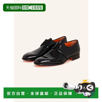 香港直邮SANTONI 男士商务正装鞋 100141209413000 CO 黑色 Lacqu