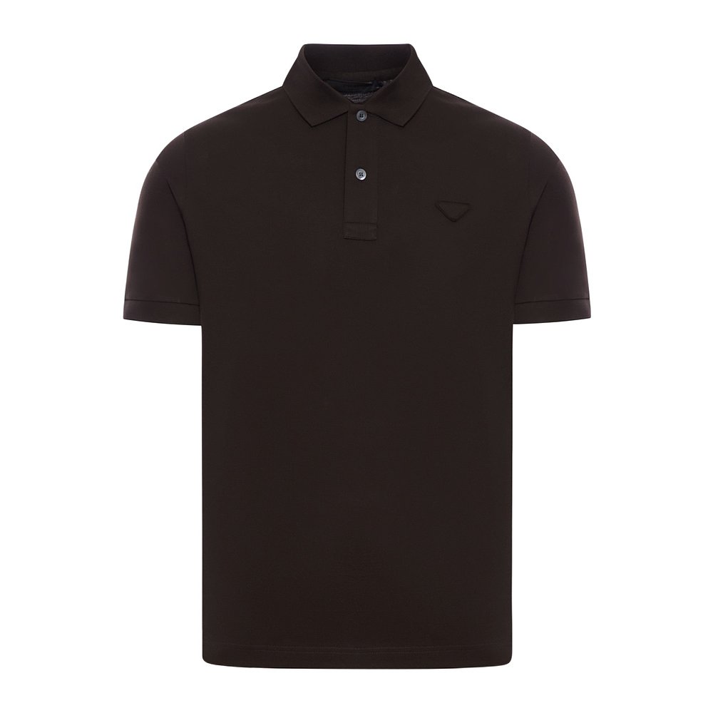 PRADA 男士T恤 UJN444XGSSWEOF0192 SS2025 棕色 短袖Polo衫