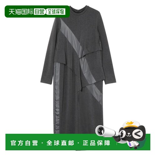 UN3D. 女装 宽松直筒针织连衣裙 不对称褶饰设计 5226203002