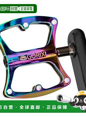 日本直邮GORIX 自行车脚蹬 轻量宽面 有防滑钉 GX OIL11 油膜色