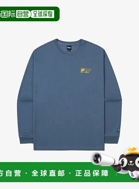 韩国直邮FILA 轮子长袖 T 恤 KQC FS2RLG3102X-DEM 白色岩石图案