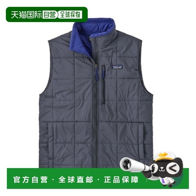 自营欧洲直邮PATAGONIA LIGHT GUST男士灰蓝色聚酯纤维保暖马甲