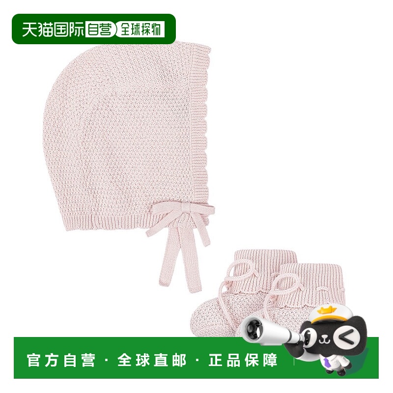 自营Hope & Henry 2pc Organic Sweater Bonnet & Bootie Set - p