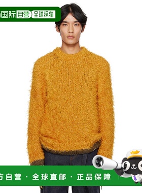 1h可退 香港直邮潮奢 Sacai 男士 黄色 Furry 针织衫 2503838M