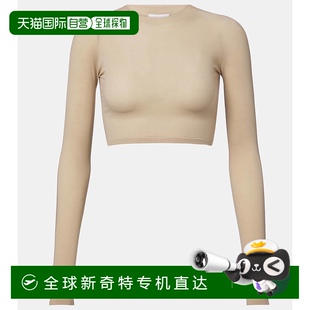 香港直邮Alaia 针织短款 1小时内可退 女士 grey灰色 上衣 003774