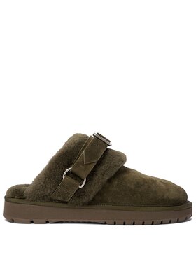 BURBERRY 男士商务正装鞋 8092527 AW2024 绿色 Leather mules