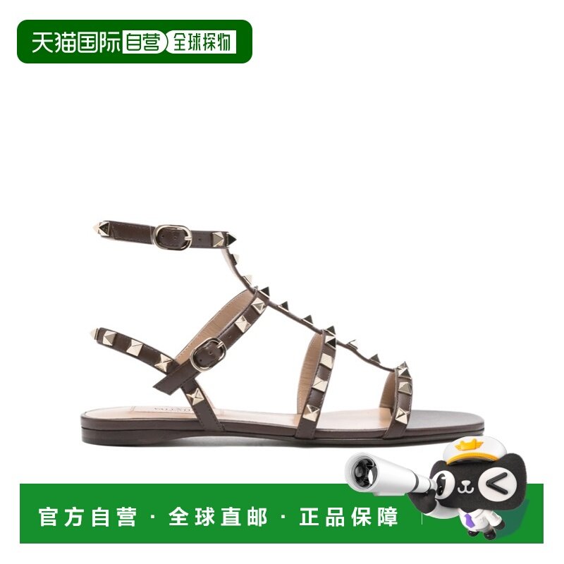 1h可退 香港直邮VALENTINO 女士 铆钉平底凉鞋 26SS,女鞋,时装凉鞋,淘宝优惠券,粉丝福利购,淘宝优惠卷