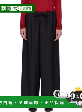 1h可退 香港直邮潮奢 toteme 女士 黑色 Drawstring Dinner 长裤