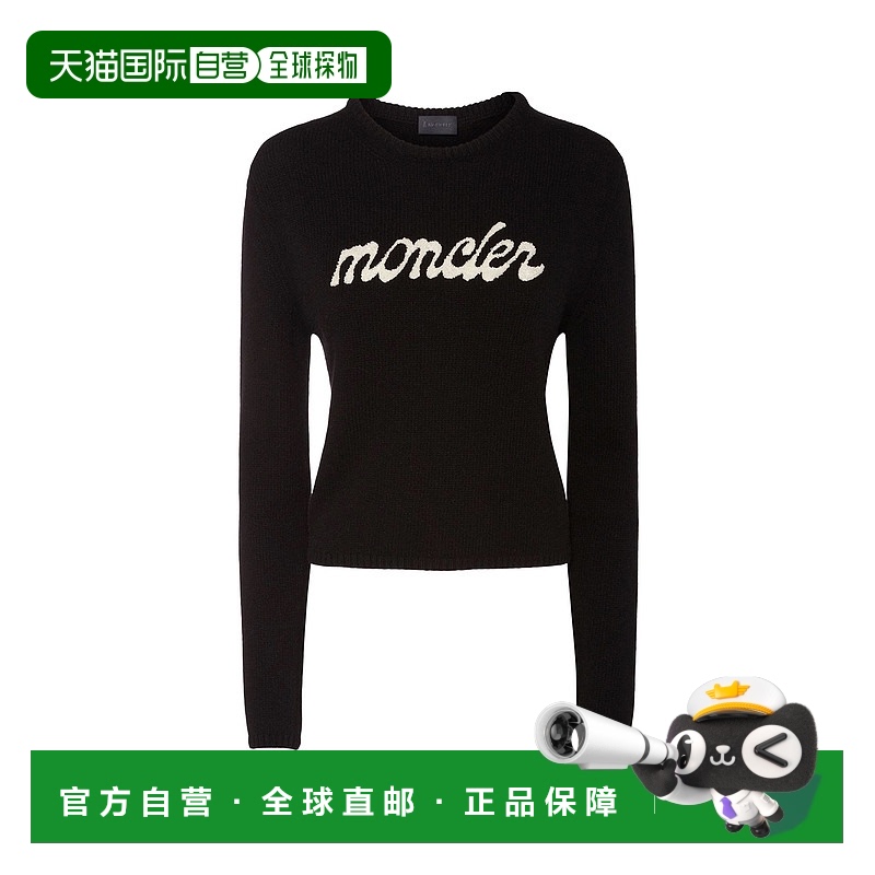1h可退 香港直邮潮奢 Moncler 盟可睐 女士 徽标羊毛羊绒毛衣 K20