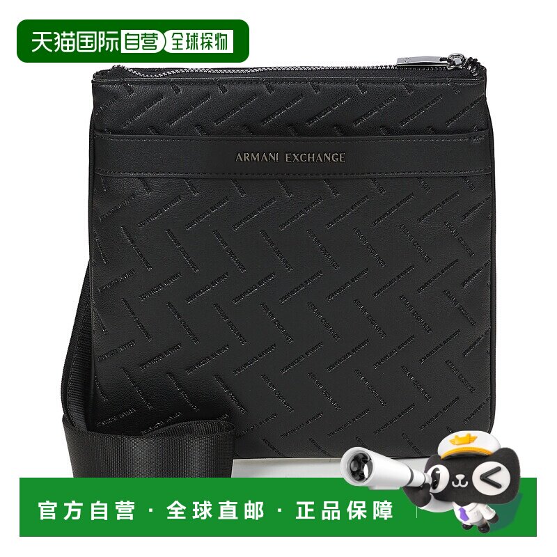 欧洲直邮Armani Exchange包男单肩小挎包黑色XM002597斜挎包男包