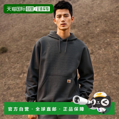 日本直邮Carhartt K121 连帽衫 中量级连帽运动衫 单点 炭灰色 男