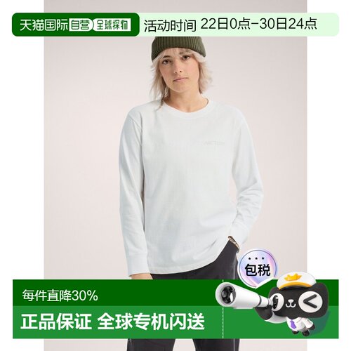 1h可退 ARC'TERYX始祖鸟 KRAGG COTTON BIRD CREW LS 女子 棉质长