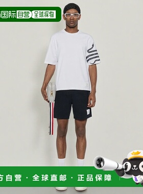 香港直邮THOM BROWNE 男士T恤 MJS278E01454100 SS2025 白色