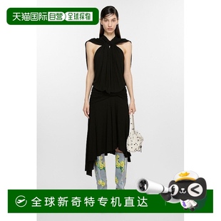 Studios 欧洲直邮Acne SS25女士黑色粘胶纤维连衣裙针织