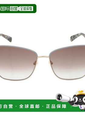 自营Longchamp Brown Gradient Square Ladies Sunglasses LO153S