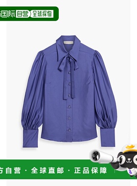 1h可退 香港直邮潮奢 ZIMMERMANN 女士 蝴蝶结斜纹丝绸衫 8123TS2