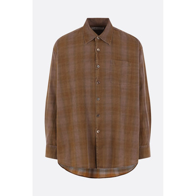 香港直邮潮奢 Our Legacy 男士 Borrowed 宽松款格纹法兰绒衬衫 M