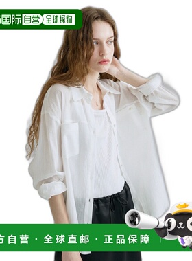 韩国直邮ANEDIT 女士女衬衫AN24MT1002WH S See Through Pocket Shi
