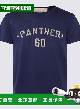 香港直邮VALENTINO 男士T恤 7V3MG17EAYDAEW AW2025 蓝色 T-shirt
