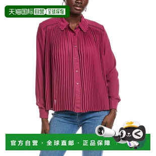 自营Nanette Nanette Lepore Accordion Pleated Shirt - purple