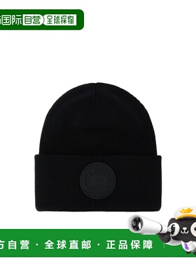 香港直邮Canada Goose Ribbed knit hat 6936M羊毛针织帽