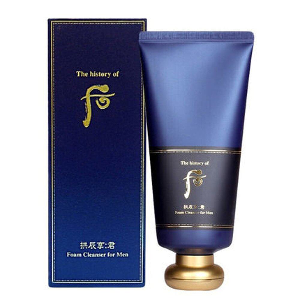 韩国直邮whoo后拱辰享男士洗面奶180ml氨基酸泡沫洁面膏深层清洁